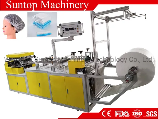 Ultrasonic Disposable Non Woven Strip Bouffant Head Cover Hair Clip Cap Making Machine