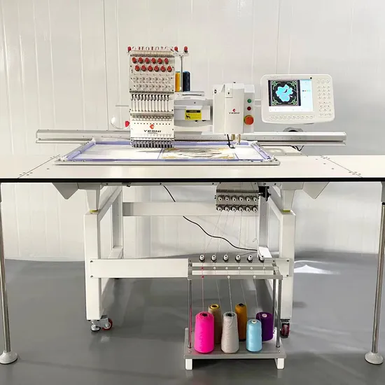Single Head Flat + 6 Colors Chenille Embroidery Machine Computerized Embroider Customized