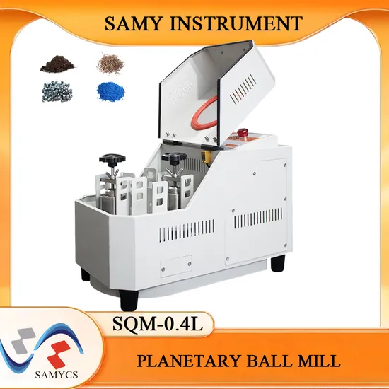 Samy 0.4L Dry Wet Powder Grinding Planetary Ball Mill for Laboratory Use