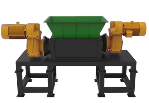 Double Shaft Shredder for Msw Recycling with High Capacity Customized Crusher Machine