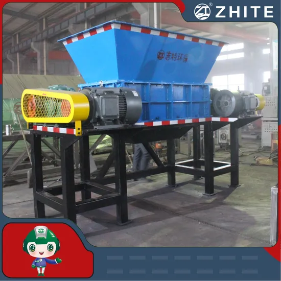 Plastic Tyre Rubber Recycling Double Shaft Shredder Scrap Metal Solid Waste Crusher