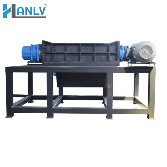 Efficient Automatic Double Shaft Shredder for Waste Tire Wood Plastic Pallet Iron Barrel Recycling