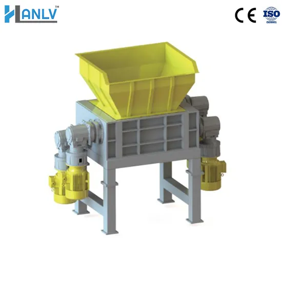 Four Shaft Shredder for Industrial Waste Paper Woven Bags Fabric Plastic Barrel Scrap Metal Appliance Aluminum Cans