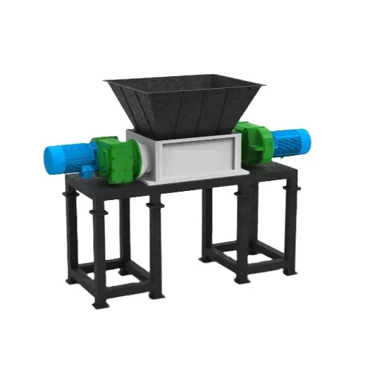 Two Shaft Shredder with High Capacity for Recycling Plastic Wood Aluminium Waste Cardboard