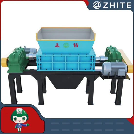 Solid Waste Shredder Plastic/Scrap Metal/Wood/Tyre/Can Double Shaft Crusher