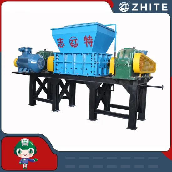 2 Shaft Industrial Paper Shredder Machine Crusher for Animal Carcass/Metal/Rubber/Plastic/Wood/Medical Waste