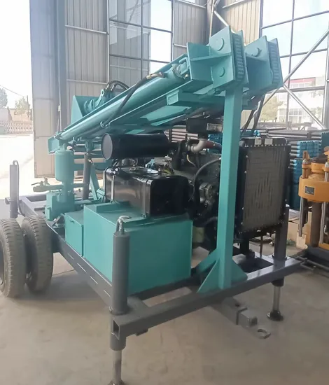 300m Portable Wheel Trailer Mounted Rotary Borehole Hydraulic Bore Water Well Drilling Machine