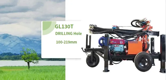 Water Well Drilling Rig Small Drilling Machine Trailer Type Drill Rig