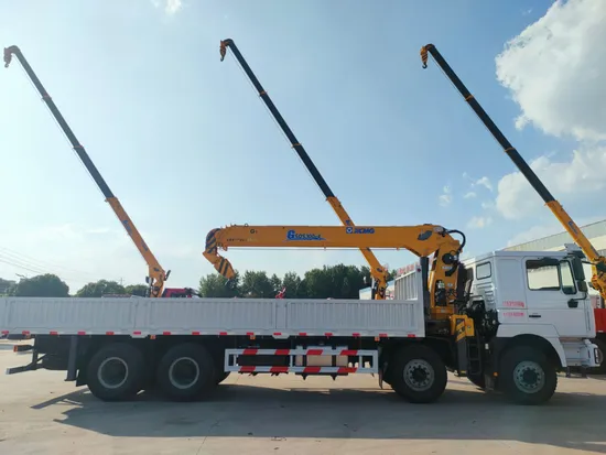 High Quality Heavy Duty Sinotruk HOWO Shacman X6000 F3000 6*4 8*4 Cargo Truck 6.3tons 8tons Cranes Mounted Telescopic Crane Truck with Construction Equipment