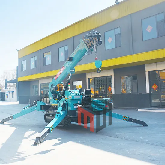 1 3 5 8 12 Ton Hydraulic Telescopic Boom Lift Spider Crane Mini Diesel Electric Rubber Track Mobile Spider Crawler Crane Price with Man Basket Aerial Platform