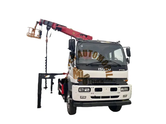 Isuzu Fsr 4X4 Boom Truck with Drilling Pipe for Crane Truck Operated on Manlift Basket