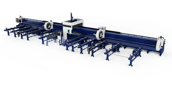 CNC Laser Fiber Pipe Cutting Machine 3kw 6m