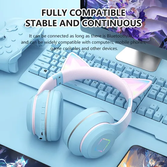 Cat Ear Gradient Wireless Bluetooth Headphone