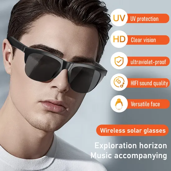 Popular Cool Wireless Glasses Bluetooth Speaker Smart Sunglasses Headphone Fashion