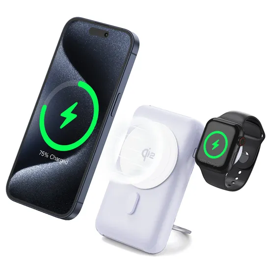 3 in 1 10000mAh 20W Wired Charging Qi2 15W Wireless Charging Station