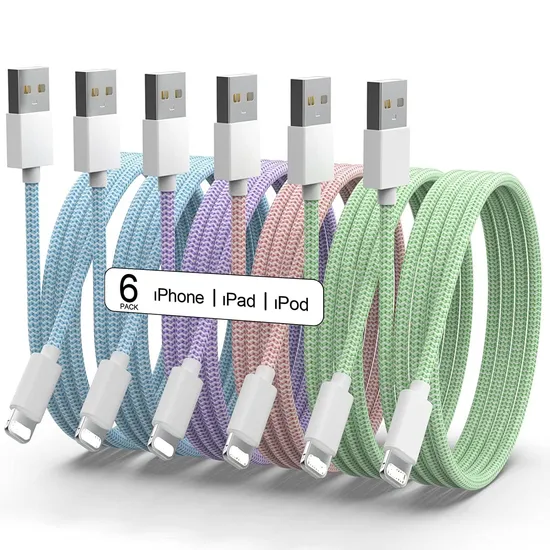 New Model Nylon Braided 6FT Wholesale iPhone Charger Cable for 12/13/14