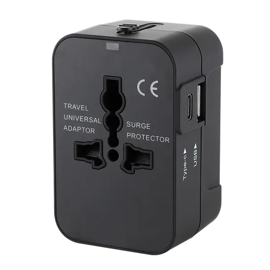 Worldwide All-in-One Universal Adapter AC Power Plug Converter Us EU Au UK Plugs to Global World with USB and Type-C Socket Universal Travel Charger