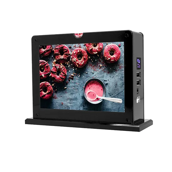 2024 Hot Selling Advertising Display with Table Menu Power Bank Phones Charger