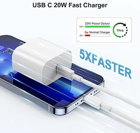 Wholesale Cellphone Accessories 12W Phone Charger with Fast Charging Cable for iPhone