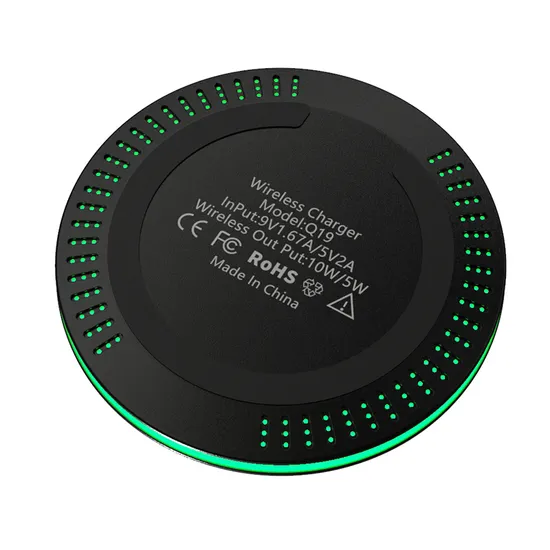 Circular Cooling Hole Wireless Charger 15W with Ambient Light Wireless Charging Support Printing Logo