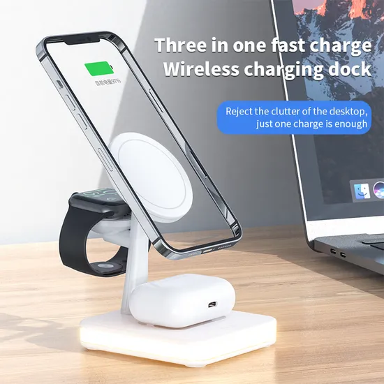 3 in 1 Wireless Charger Charging Station for iPhone Air Pod iWatch