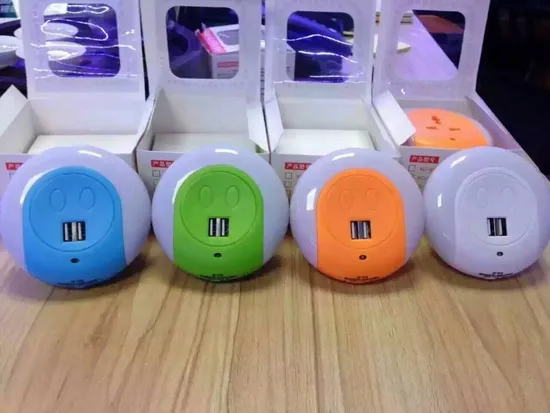 Intelligent LED Night Lamp with Light Sensor and Dual USB Wall Charger