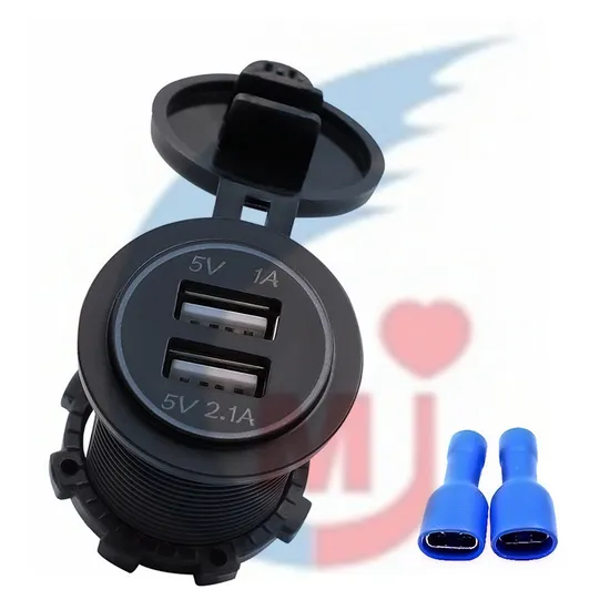 Motorcycle Universal Double USB Charger Phone Charger 12-24V