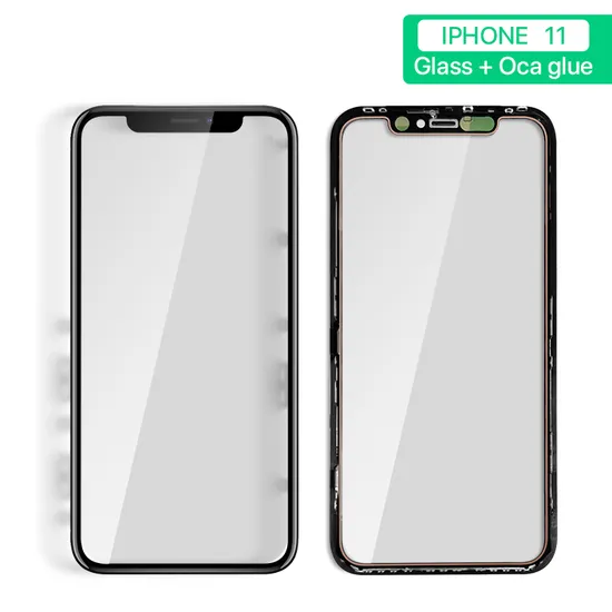 Front Screen Outer Glass Oca Frame with Adhesive Tape for iPhone 1: 1 Quality 5s-8p Xr 11 LCD External Lens