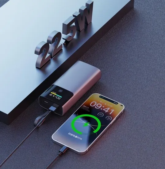 New Pd 20W 10000mAh Power Bank with Display Real-Time Voltage and Current