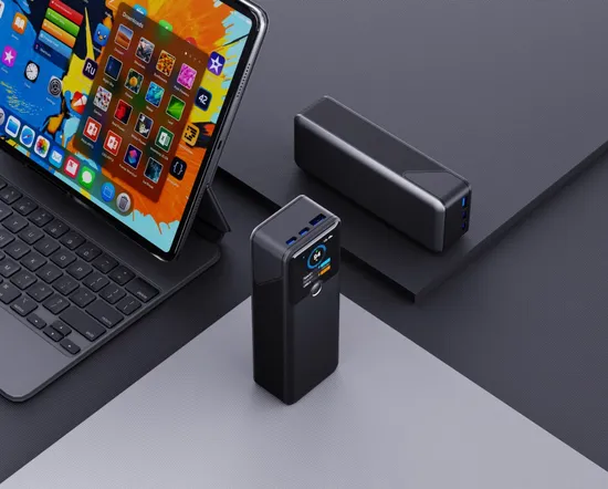 Pd 140W 20000mAh High Capacity Pd3.0 Power Bank Super Fast Charge TFT Smart Display Portable Laptop Power Bank
