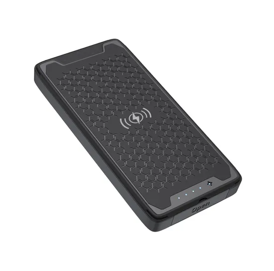 Solar Energy Charger Power Bank, Portable Solar Power Bank with USB C, Wireless Charging, and LED Light for Smartphones