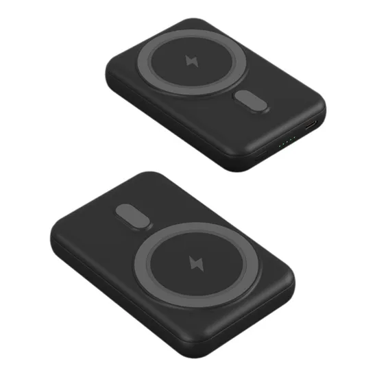 Mini High Capacity Portable Power Supply Strong Adsorption Magnetic Power Bank Wireless Charging