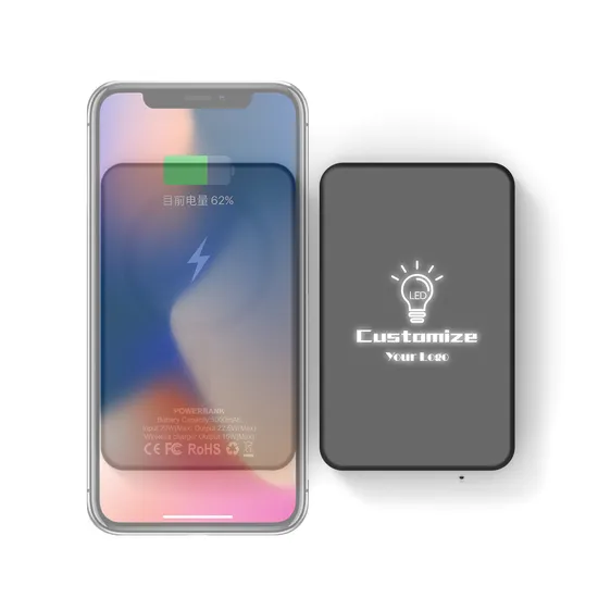 Magsafe Magnetic Wireless Power Bank Custom Logo LED Illuminated