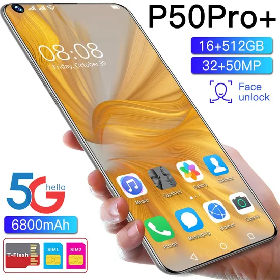 OEM/ODM Global Version Cellphone P50 PRO 12GB/512GB 7.3 Inch Mobile Phone Dual SIM 4G 5g Smartphone