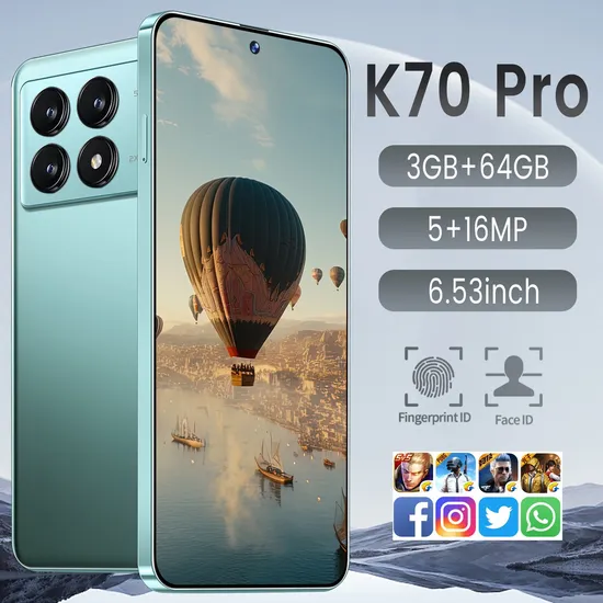 2024 New Original Smartphone 3GB+64GB 5g 6.53 Inch Mtk6737 Quad Core 5MP+16MP Android9 4G Mobile Phone
