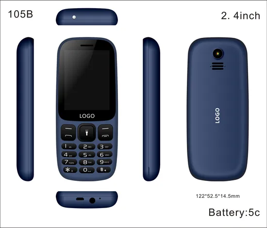 2.4 Inch Unlocked GSM Dual-SIM Cell Phone with Camera and Big Battery Cell Phones 105