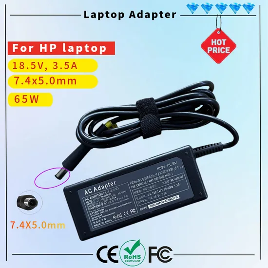 65W 18.5V 3.5A 7.4X5.0mm HP AC Adapter Charger for HP Pavilion G4 Laptop Adapters