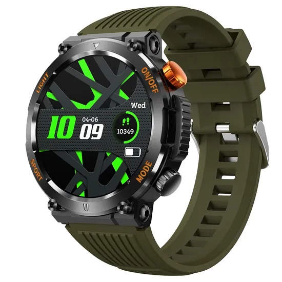 New Smartwatch Ht17 Outdoor Heart Rate and Blood Pressure Monitoring Sports Circular Bluetooth Call Three Proof Watch