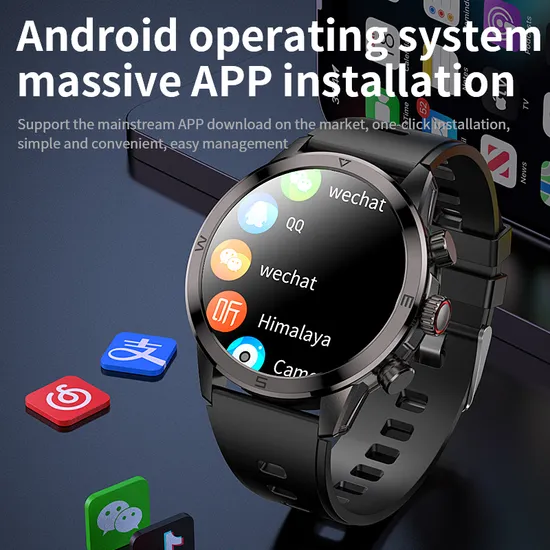 Round GPS Rotate Camera Amoled 4G SIM Card Health Monitor Video Call Bracelet Sport Wrist Large Battery 760mAh Smart Watch for Men Women