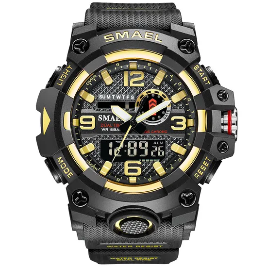 Smael Men Sports Watch Water Resistant Quartz Wristwatches 8035
