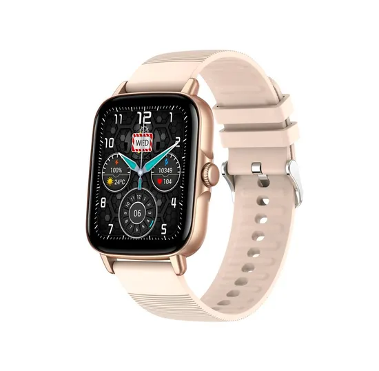 64m 1.69 Inch Full Screen Touch Bluetooth Call Heart Rate Blood Pressure/Oxygen Monitoring Smart Watch