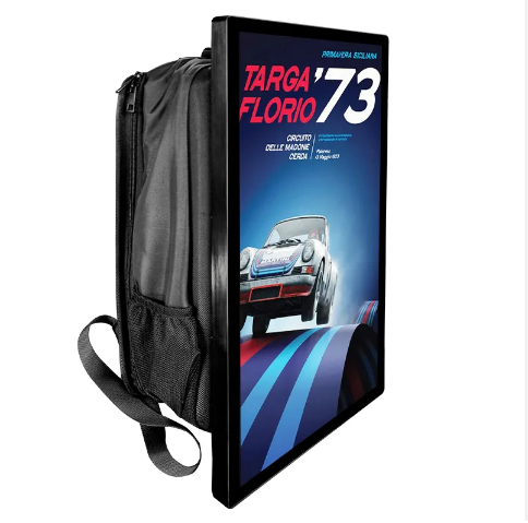 Portable LCD Advertising Display Backpack with Built-in Software Features