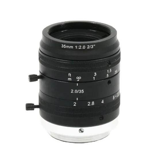 2/3" 10MP 35mm F2.0 C-Mount Fixed Fofus Camera Machine Vision Lens