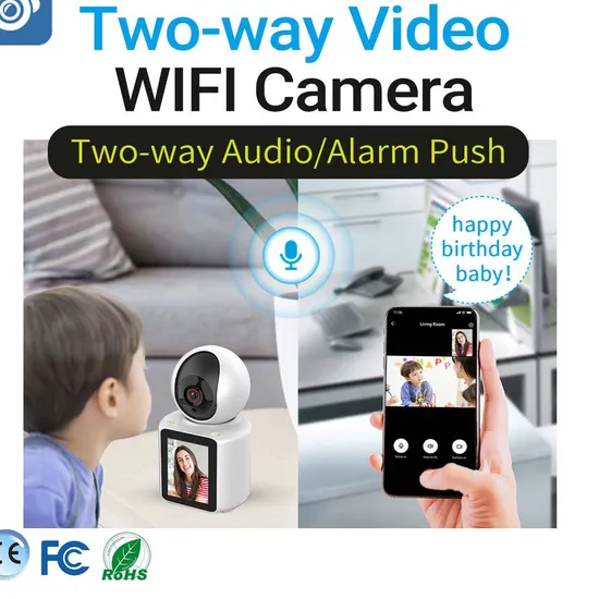 Video Baby Monitor 2.4G WiFi IP Camera 360° Video Calling Mother Kids Surveillance CCTV Camera