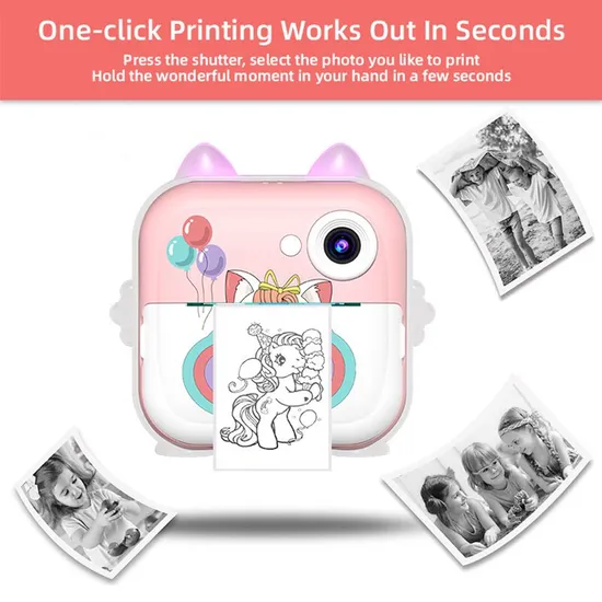 Thermal Printing Equipment Mini Cartoon Digital Camera Gift