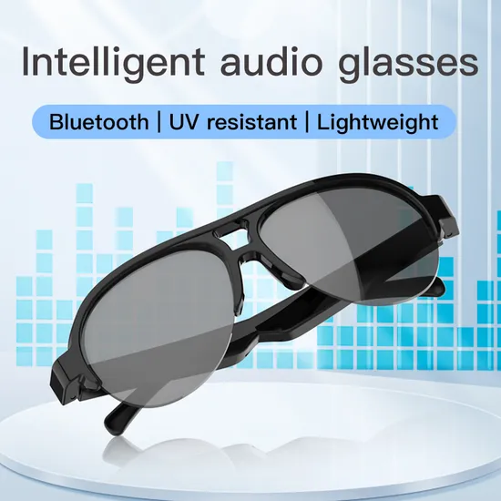 F08 Bone Conduction Audio Earphone Glasses Wireless Bluetooth Smart Sunglasses with Speaker