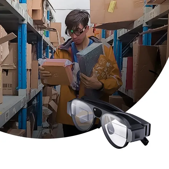 Lightest Warehouse Picking Usage Intelligent Recording Inreal Ai+Ar Glasses