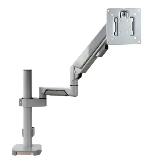 Ws-Zl100-S Aluminium Alloy Single Desk Mount Gas Spring Monitor Stand Bracket with Pole