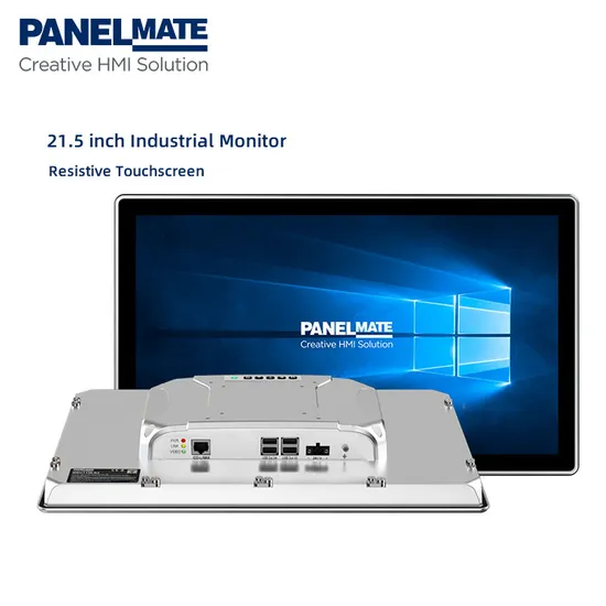 21.5 Inch Embedded Industrial Panel Touch Monitor IP65 Waterproof&Dustproof Resistive Touchscreen Industrial Display with RJ45 Idd-Link4