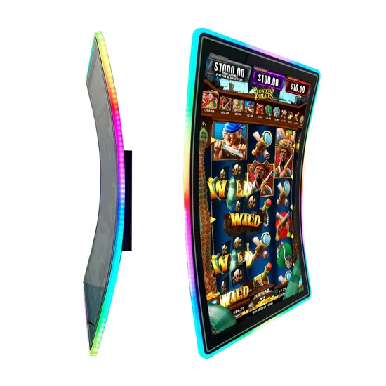 Capacitive Multi Touchscreen Panel Gaming Monitors Embedded 24 27 32 43 Inch Flat / C J S Curved Touch Slot Machine Monitor Screen with RGB Light